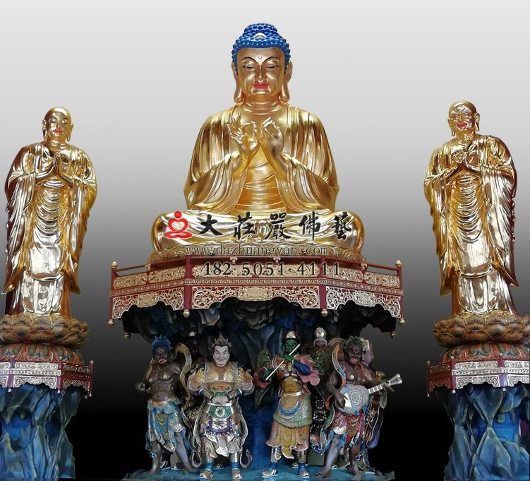 銅雕一佛二弟子佛像價(jià)格多少？購買銅雕一佛二弟子佛像要多少錢？